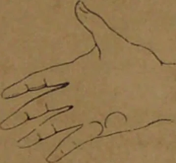 An illustration from L'art de connaître l'avenir par la chiromancie, les horoscopes, les divinations anciennes, le marc de café, etc. / Par Johannès Trismégiste [i.e. Lorambert]. Orné de 101 figures., 1843, leaf 101