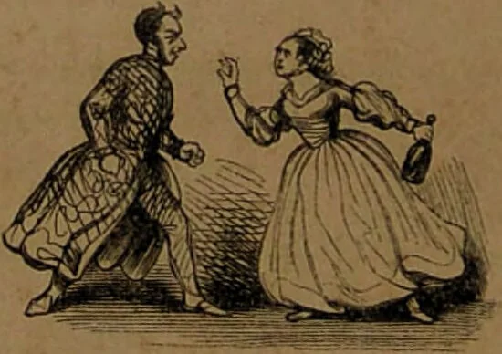 An illustration from L'art de connaître l'avenir par la chiromancie, les horoscopes, les divinations anciennes, le marc de café, etc. / Par Johannès Trismégiste [i.e. Lorambert]. Orné de 101 figures., 1843, leaf 112
