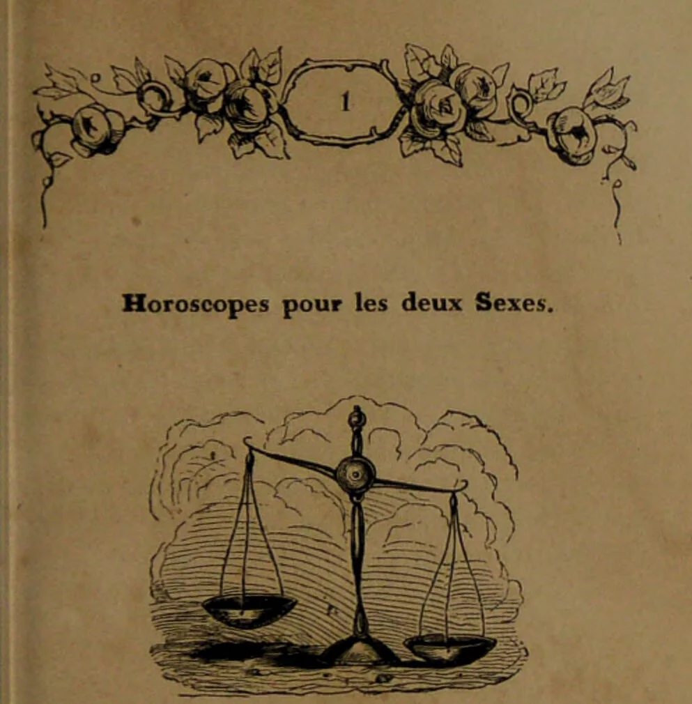 An illustration from L'art de connaître l'avenir par la chiromancie, les horoscopes, les divinations anciennes, le marc de café, etc. / Par Johannès Trismégiste [i.e. Lorambert]. Orné de 101 figures., 1843, leaf 55