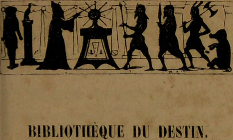 An illustration from L'art de connaître l'avenir par la chiromancie, les horoscopes, les divinations anciennes, le marc de café, etc. / Par Johannès Trismégiste [i.e. Lorambert]. Orné de 101 figures., 1843, leaf 7