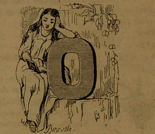 An illustration from L'art d'expliquer les songes, ou, Signification détaillé de tous les songes, visions, rêves, apparitions : précédé de l'histoire des rêves célèbres dont le sens s'est réalisé / Par Johannès Trismégiste [i.e. Lorambert]. Orné des 130 figures., 1845, leaf 100