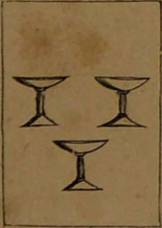 An illustration from L'art de tirer les cartes : révélations complètes sur les destinées au moyen des cartes et des tarots d'après les méthodes les plus certaines, suivis d'un jeu des patiences / par Johannès Trismégiste [i.e. Lorambert]. Orné de 150 figures., 1845, leaf 101