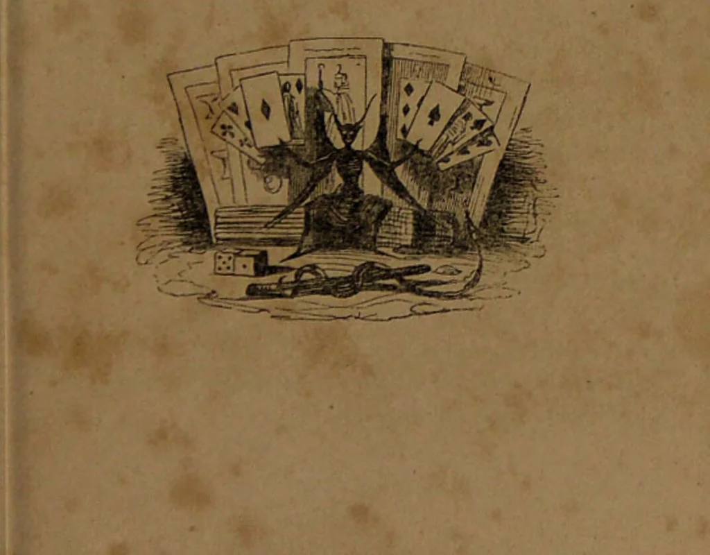 An illustration from L'art de tirer les cartes : révélations complètes sur les destinées au moyen des cartes et des tarots d'après les méthodes les plus certaines, suivis d'un jeu des patiences / par Johannès Trismégiste [i.e. Lorambert]. Orné de 150 figures., 1845, leaf 117