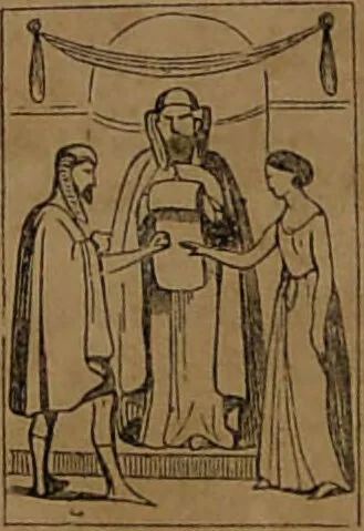 An illustration from L'art de tirer les cartes : révélations complètes sur les destinées au moyen des cartes et des tarots d'après les méthodes les plus certaines, suivis d'un jeu des patiences / par Johannès Trismégiste [i.e. Lorambert]. Orné de 150 figures., 1845, leaf 82