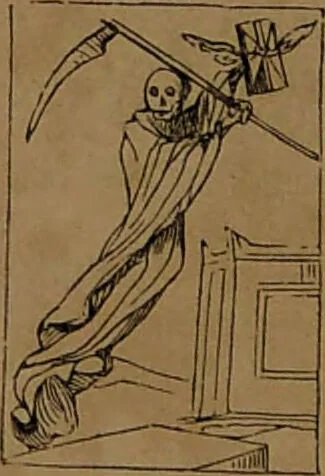 An illustration from L'art de tirer les cartes : révélations complètes sur les destinées au moyen des cartes et des tarots d'après les méthodes les plus certaines, suivis d'un jeu des patiences / par Johannès Trismégiste [i.e. Lorambert]. Orné de 150 figures., 1845, leaf 84