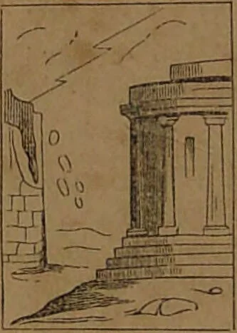 An illustration from L'art de tirer les cartes : révélations complètes sur les destinées au moyen des cartes et des tarots d'après les méthodes les plus certaines, suivis d'un jeu des patiences / par Johannès Trismégiste [i.e. Lorambert]. Orné de 150 figures., 1845, leaf 86