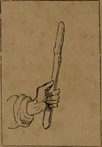 An illustration from L'art de tirer les cartes : révélations complètes sur les destinées au moyen des cartes et des tarots d'après les méthodes les plus certaines, suivis d'un jeu des patiences / par Johannès Trismégiste [i.e. Lorambert]. Orné de 150 figures., 1845, leaf 94