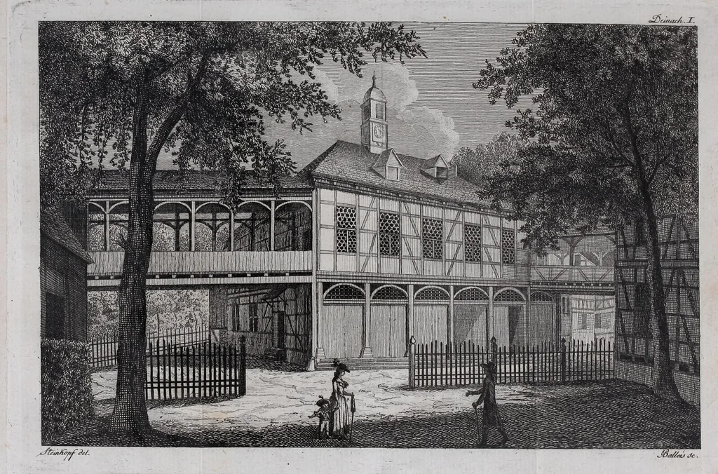 An illustration from Deinach : Luft, Lage, Vergnügungen, Bequemlichkeiten und Vortheile für die Gesundheit, die ein Aufenthalt bey diesem Brunnen gewähren kan. / [Johann Georg Zahn]., 1789, leaf 29