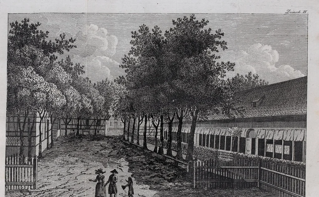 An illustration from Deinach : Luft, Lage, Vergnügungen, Bequemlichkeiten und Vortheile für die Gesundheit, die ein Aufenthalt bey diesem Brunnen gewähren kan. / [Johann Georg Zahn]., 1789, leaf 37