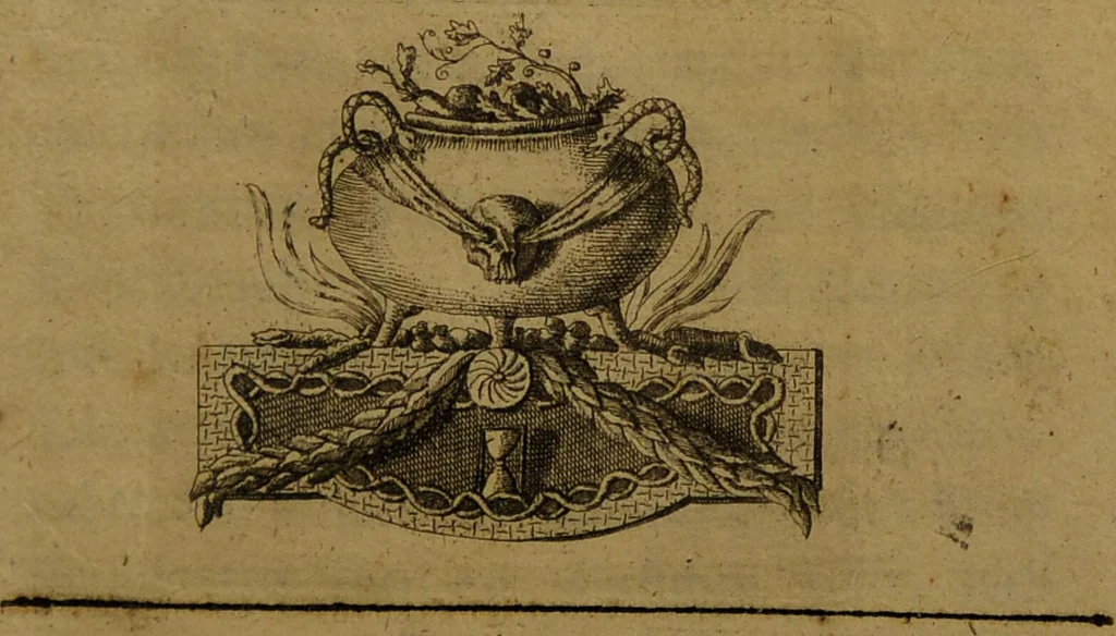 An illustration from Die Deutsche Giftpflanzen, : zur Verhütung der tragischen Vorfälle in den Haushaltungen, nach ihren botanischen Kennzeichen, nebst den Heilungsmitteln / von Johann Samuel Halle., 1784, leaf 7