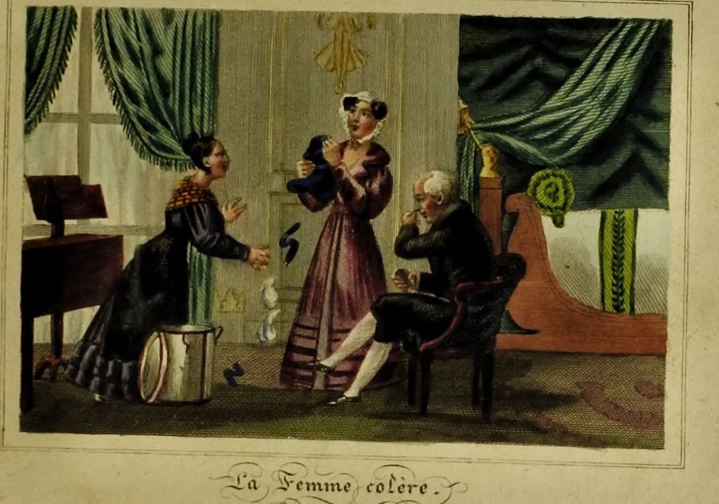 An illustration from Le Lavater moral., 1820, leaf 103