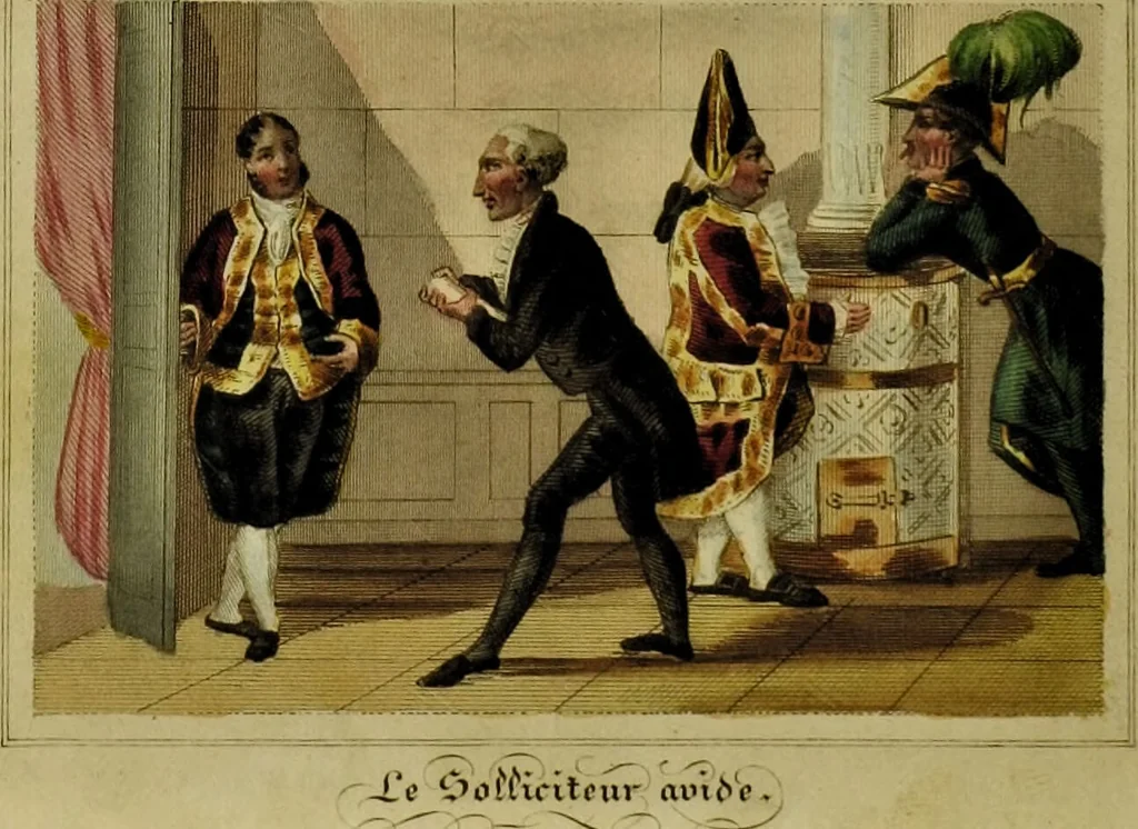 An illustration from Le Lavater moral., 1820, leaf 132
