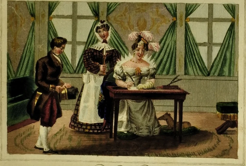 An illustration from Le Lavater moral., 1820, leaf 169