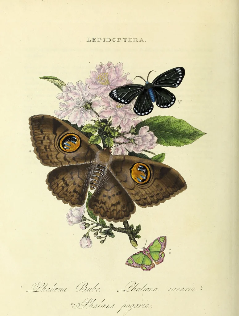 An illustration from An epitome of the natural history of the insects of China. Comprising figures and descriptions of upwards of one hundred new, singular, and beautiful species; together with some that are of importance in medicine, domestic economy, &c. The figures are accurately drawn, engraved and coloured, from specimens of the insects; the descriptions are arranged according to the system of Linnæus; with references to the writings of Fabricius, and other systematic authors / By E. Donovan., 1798, leaf 178