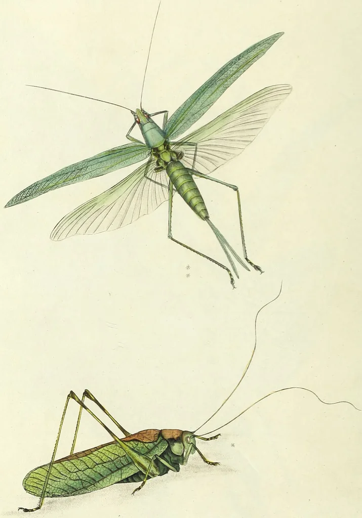 An illustration from An epitome of the natural history of the insects of China. Comprising figures and descriptions of upwards of one hundred new, singular, and beautiful species; together with some that are of importance in medicine, domestic economy, &c. The figures are accurately drawn, engraved and coloured, from specimens of the insects; the descriptions are arranged according to the system of Linnæus; with references to the writings of Fabricius, and other systematic authors / By E. Donovan., 1798, leaf 62