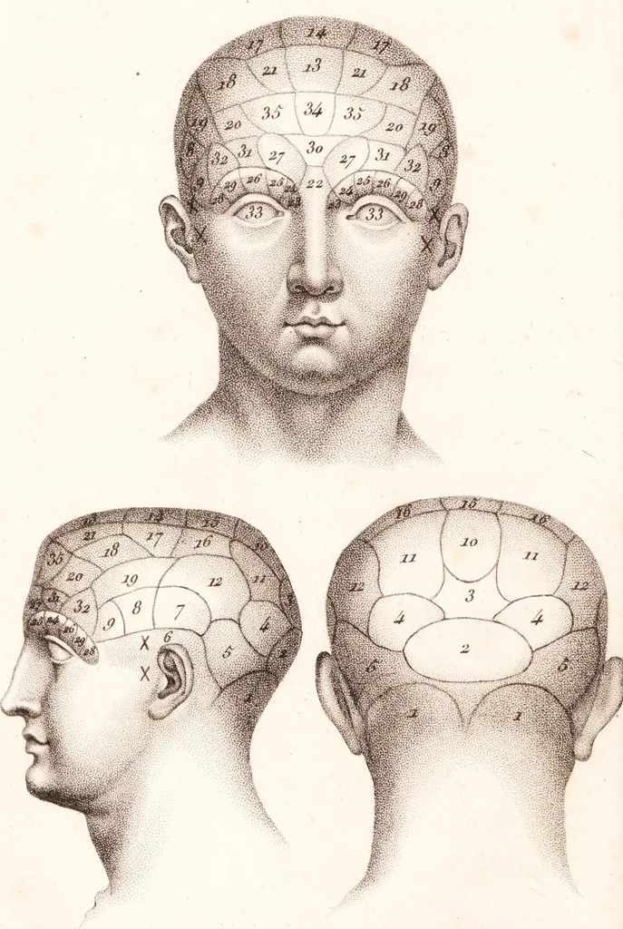 An illustration from Cours de phrénologie / Par F.-J.-V. Broussais., 1836, leaf 20