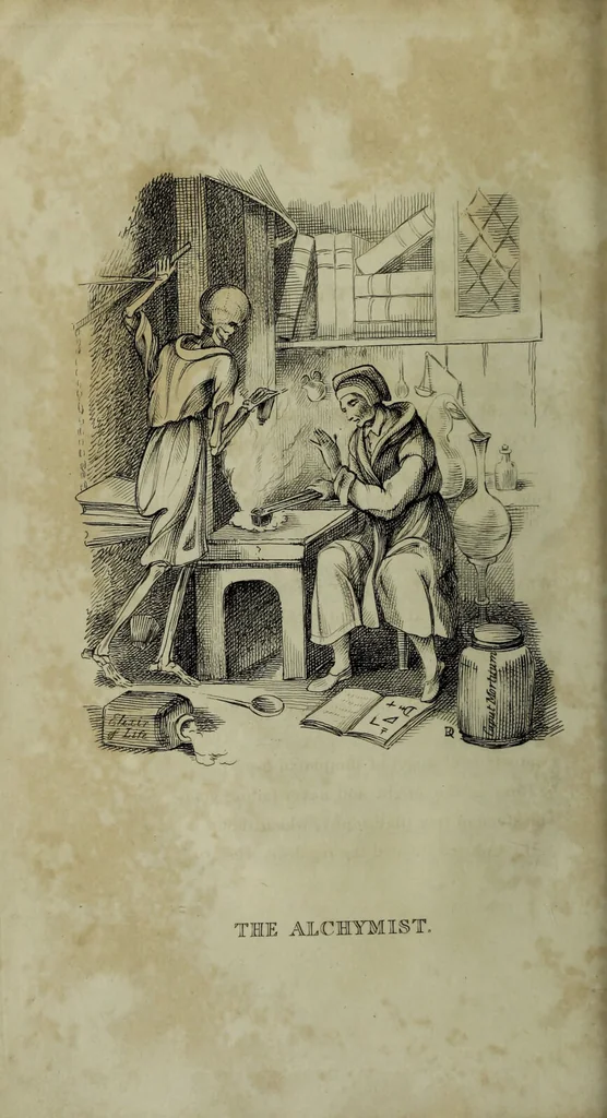 An illustration from Death's doings; consisting of numerous original compositions, in prose and verse, the friendly contributions of various writers; principally intended as illustrations of twenty four plates, designed and etched by R. Dagley / [Richard Dagley]., 1826, leaf 284