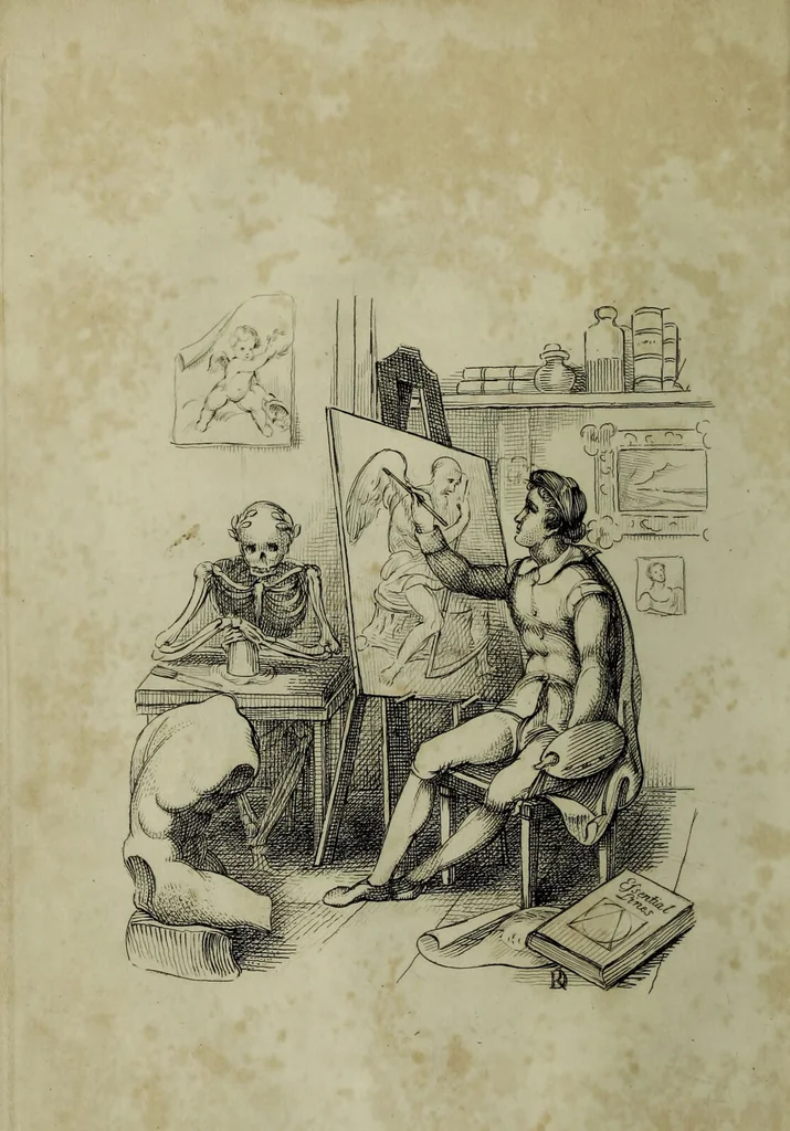 An illustration from Death's doings; consisting of numerous original compositions, in prose and verse, the friendly contributions of various writers; principally intended as illustrations of twenty four plates, designed and etched by R. Dagley / [Richard Dagley]., 1826, leaf 70