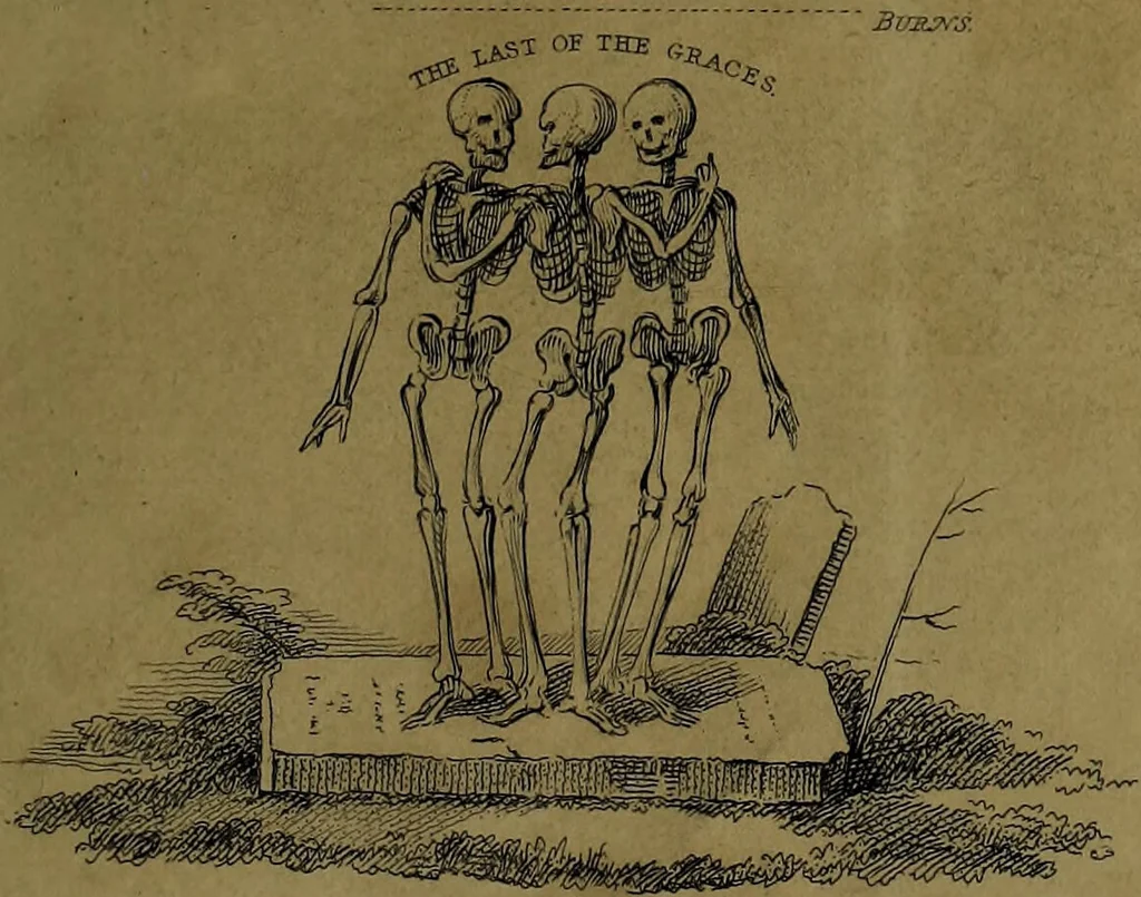 An illustration from Death's doings; consisting of numerous original compositions, in prose and verse, the friendly contributions of various writers; principally intended as illustrations of twenty four plates, designed and etched by R. Dagley / [Richard Dagley]., 1826, leaf 9