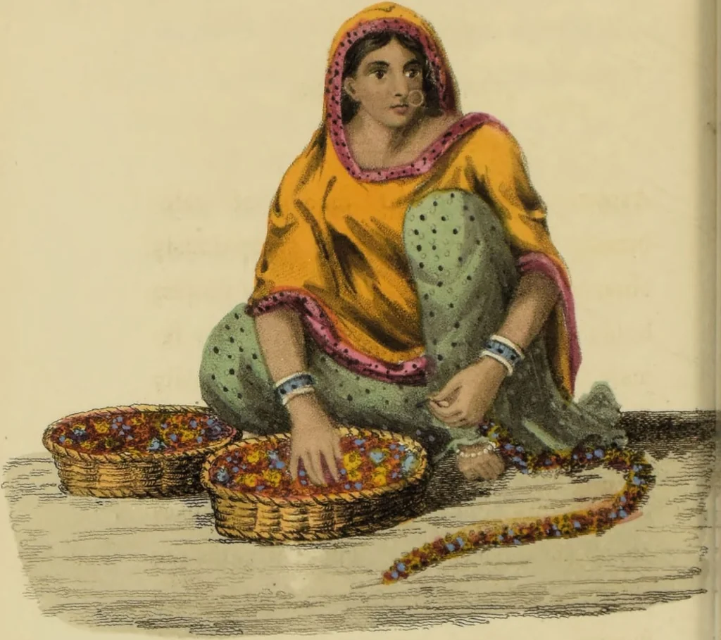 An illustration from Asiatic costumes; a series of forty-four coloured engravings, from designs taken from life: with a description to each subject / By Captain Smith, 44th Regiment., 1828, leaf 106