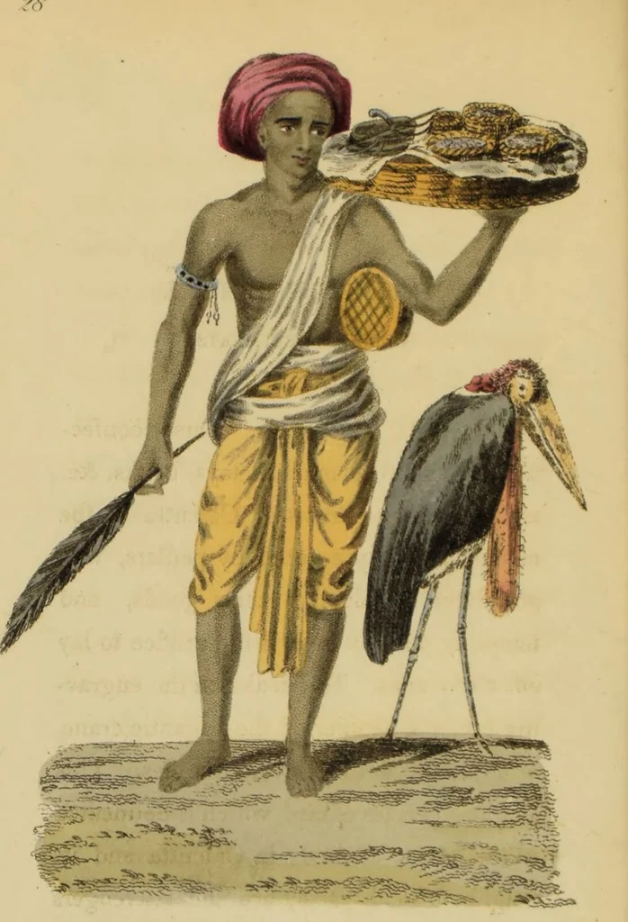 An illustration from Asiatic costumes; a series of forty-four coloured engravings, from designs taken from life: with a description to each subject / By Captain Smith, 44th Regiment., 1828, leaf 118