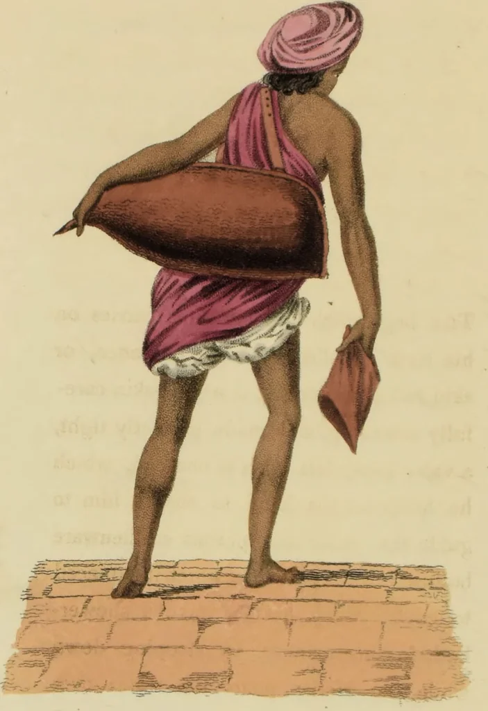 An illustration from Asiatic costumes; a series of forty-four coloured engravings, from designs taken from life: with a description to each subject / By Captain Smith, 44th Regiment., 1828, leaf 122