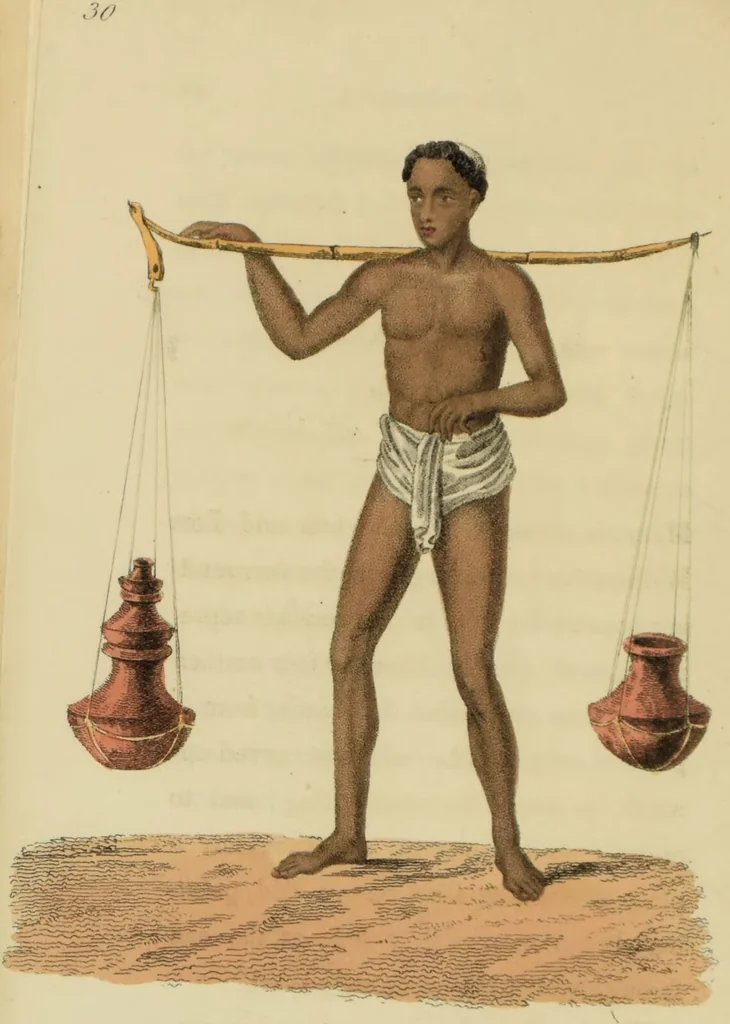 An illustration from Asiatic costumes; a series of forty-four coloured engravings, from designs taken from life: with a description to each subject / By Captain Smith, 44th Regiment., 1828, leaf 126