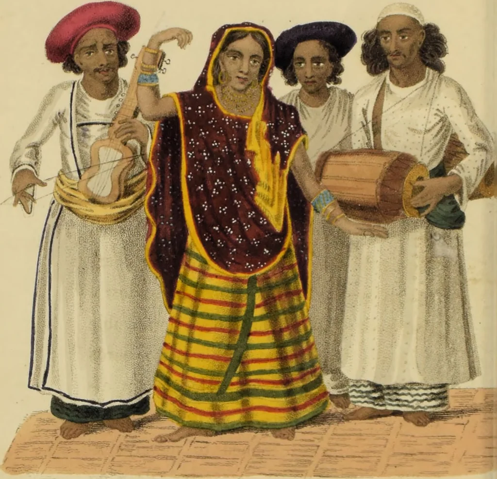 An illustration from Asiatic costumes; a series of forty-four coloured engravings, from designs taken from life: with a description to each subject / By Captain Smith, 44th Regiment., 1828, leaf 14