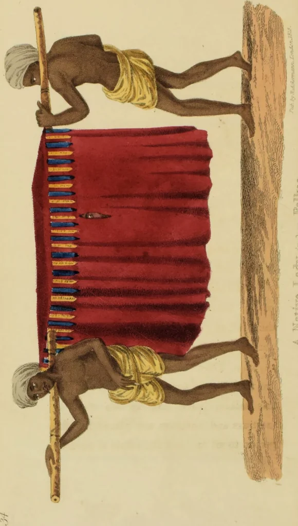 An illustration from Asiatic costumes; a series of forty-four coloured engravings, from designs taken from life: with a description to each subject / By Captain Smith, 44th Regiment., 1828, leaf 142