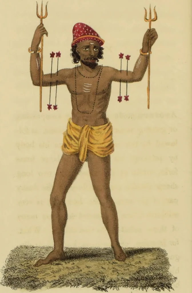 An illustration from Asiatic costumes; a series of forty-four coloured engravings, from designs taken from life: with a description to each subject / By Captain Smith, 44th Regiment., 1828, leaf 170