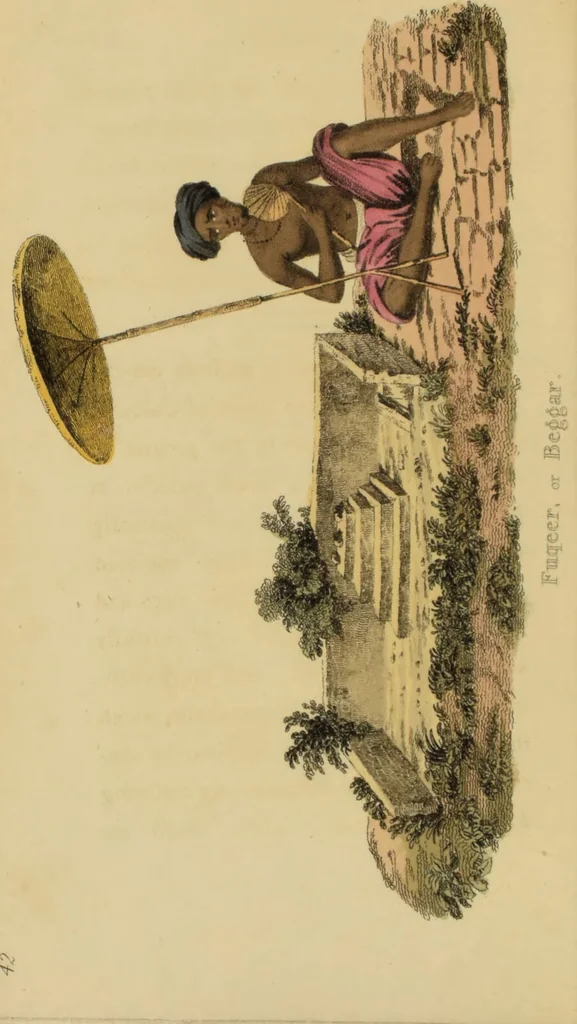 An illustration from Asiatic costumes; a series of forty-four coloured engravings, from designs taken from life: with a description to each subject / By Captain Smith, 44th Regiment., 1828, leaf 174