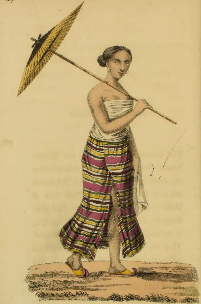 An illustration from Asiatic costumes; a series of forty-four coloured engravings, from designs taken from life: with a description to each subject / By Captain Smith, 44th Regiment., 1828, leaf 182