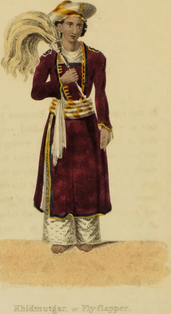 An illustration from Asiatic costumes; a series of forty-four coloured engravings, from designs taken from life: with a description to each subject / By Captain Smith, 44th Regiment., 1828, leaf 58