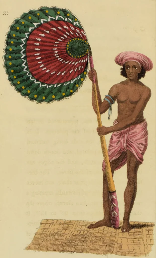 An illustration from Asiatic costumes; a series of forty-four coloured engravings, from designs taken from life: with a description to each subject / By Captain Smith, 44th Regiment., 1828, leaf 98