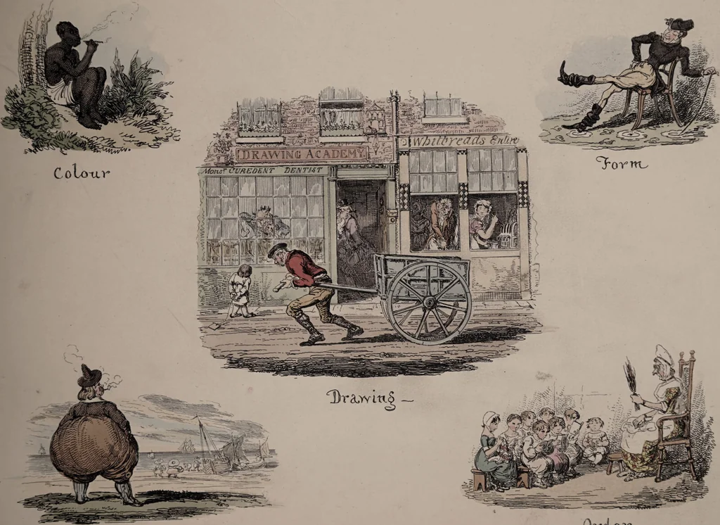 An illustration from Phrenological illustrations, or An artist's view of the craniological system of Doctors Gall and Spurzheim / by George Cruikshank., 1873, leaf 24