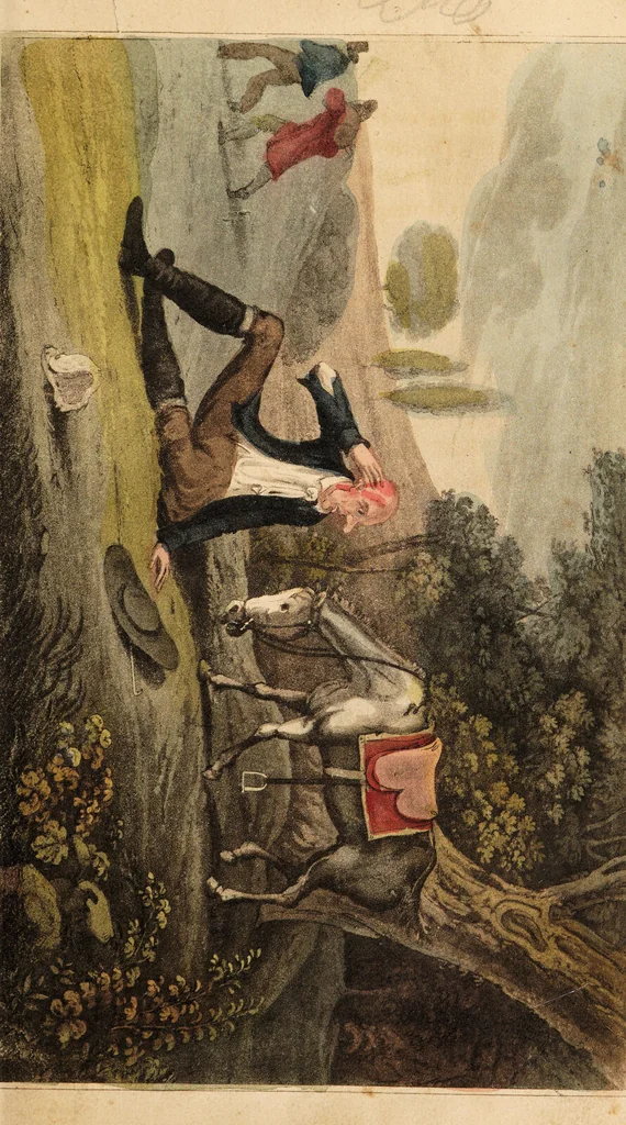 An illustration from Doctor Comicus; or the frolics of fortune. A comic satirical poem, for the squeamish and the queer. In twelve cantos / By a surgeon. Illustrated with numerous plates., 1828, leaf 93