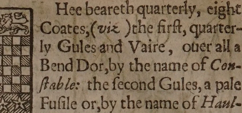 An illustration from The compleat gentleman. Fashioning him absolut, in the most necessary and commendable qualities concerning minde or body, that may be required in a noble gentleman. Wherevnto is annexed a description of the order of a maine battaile or pitched field, eight severall wayes. With the art of limming and other additions newly enlarged / By Henry Peacham., 1634, leaf 208