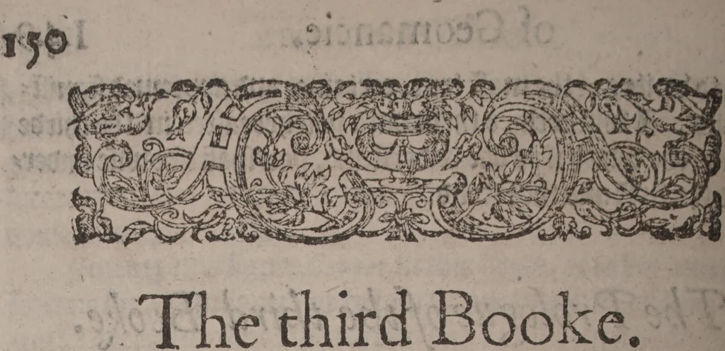 An illustration from The geomancie / of Maister Christopher Cattan Gentleman. A booke, no lesse pleasant and recreatiue, then of a wittie inuention, to knovve all thinges, past, present, and to come. Whereunto is annexed the wheele of Pythagoras. Translated out of French into our English tongue [by Francis Sparry]., 1591, leaf 168