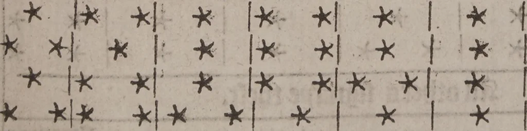 An illustration from The geomancie / of Maister Christopher Cattan Gentleman. A booke, no lesse pleasant and recreatiue, then of a wittie inuention, to knovve all thinges, past, present, and to come. Whereunto is annexed the wheele of Pythagoras. Translated out of French into our English tongue [by Francis Sparry]., 1591, leaf 249
