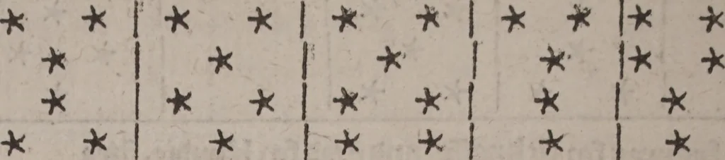 An illustration from The geomancie / of Maister Christopher Cattan Gentleman. A booke, no lesse pleasant and recreatiue, then of a wittie inuention, to knovve all thinges, past, present, and to come. Whereunto is annexed the wheele of Pythagoras. Translated out of French into our English tongue [by Francis Sparry]., 1591, leaf 254