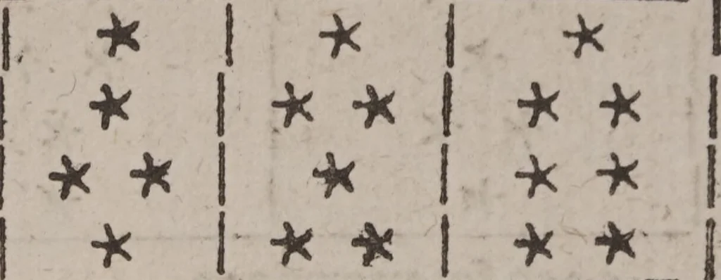 An illustration from The geomancie / of Maister Christopher Cattan Gentleman. A booke, no lesse pleasant and recreatiue, then of a wittie inuention, to knovve all thinges, past, present, and to come. Whereunto is annexed the wheele of Pythagoras. Translated out of French into our English tongue [by Francis Sparry]., 1591, leaf 255