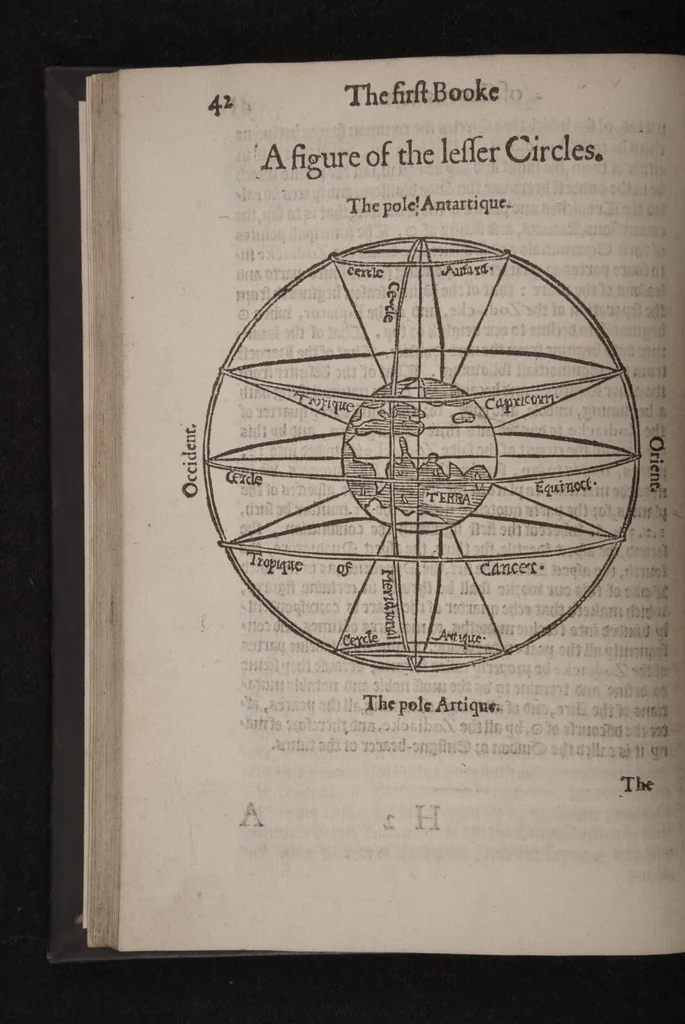 An illustration from The geomancie / of Maister Christopher Cattan Gentleman. A booke, no lesse pleasant and recreatiue, then of a wittie inuention, to knovve all thinges, past, present, and to come. Whereunto is annexed the wheele of Pythagoras. Translated out of French into our English tongue [by Francis Sparry]., 1591, leaf 70