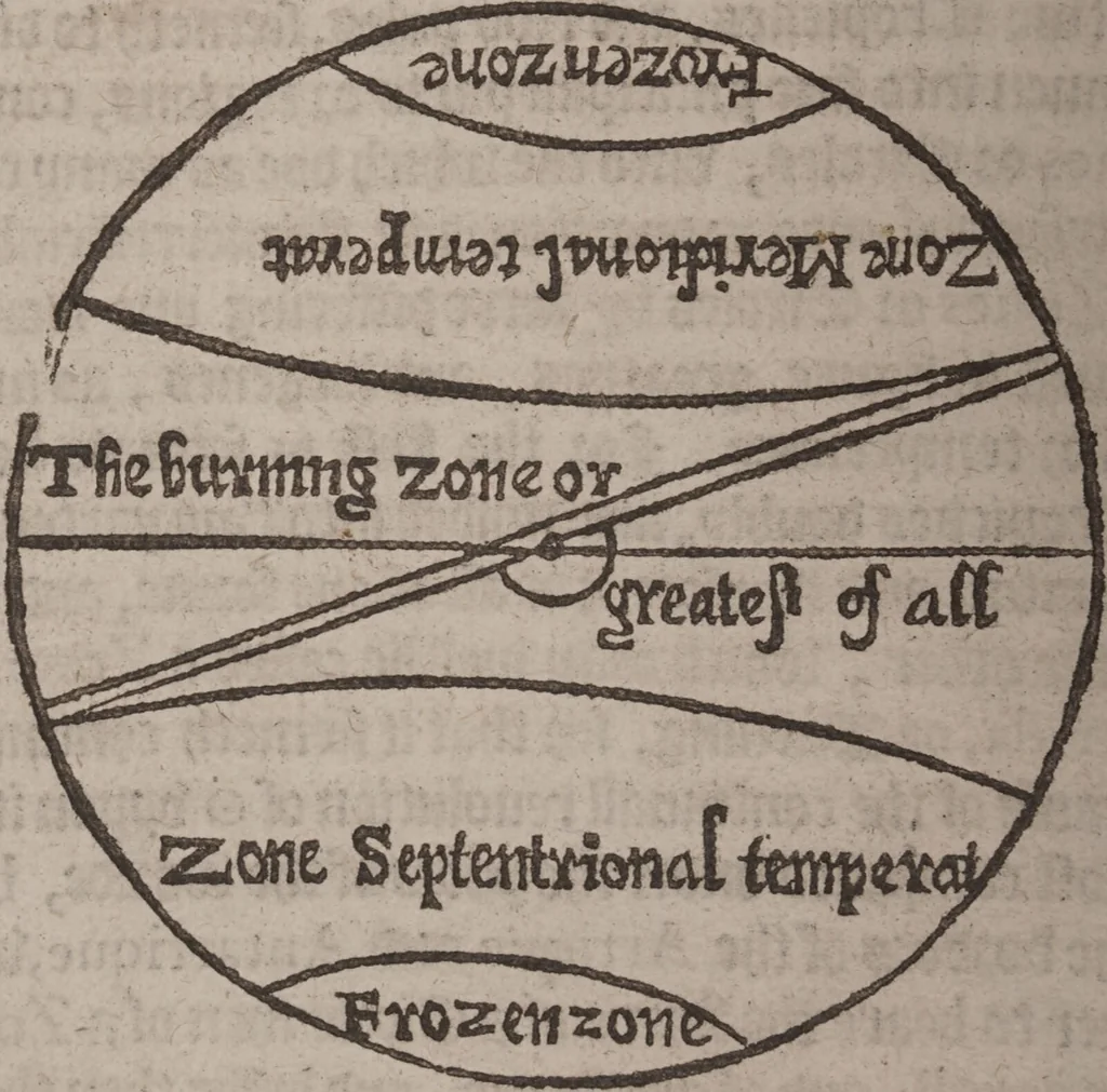An illustration from The geomancie / of Maister Christopher Cattan Gentleman. A booke, no lesse pleasant and recreatiue, then of a wittie inuention, to knovve all thinges, past, present, and to come. Whereunto is annexed the wheele of Pythagoras. Translated out of French into our English tongue [by Francis Sparry]., 1591, leaf 80