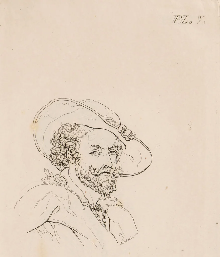 An illustration from Histoire des penchans et des sentimens de l'homme, d'après la doctrine de Gall / Par F.Ch. Ornée de vingt portraits., 1829, leaf 61