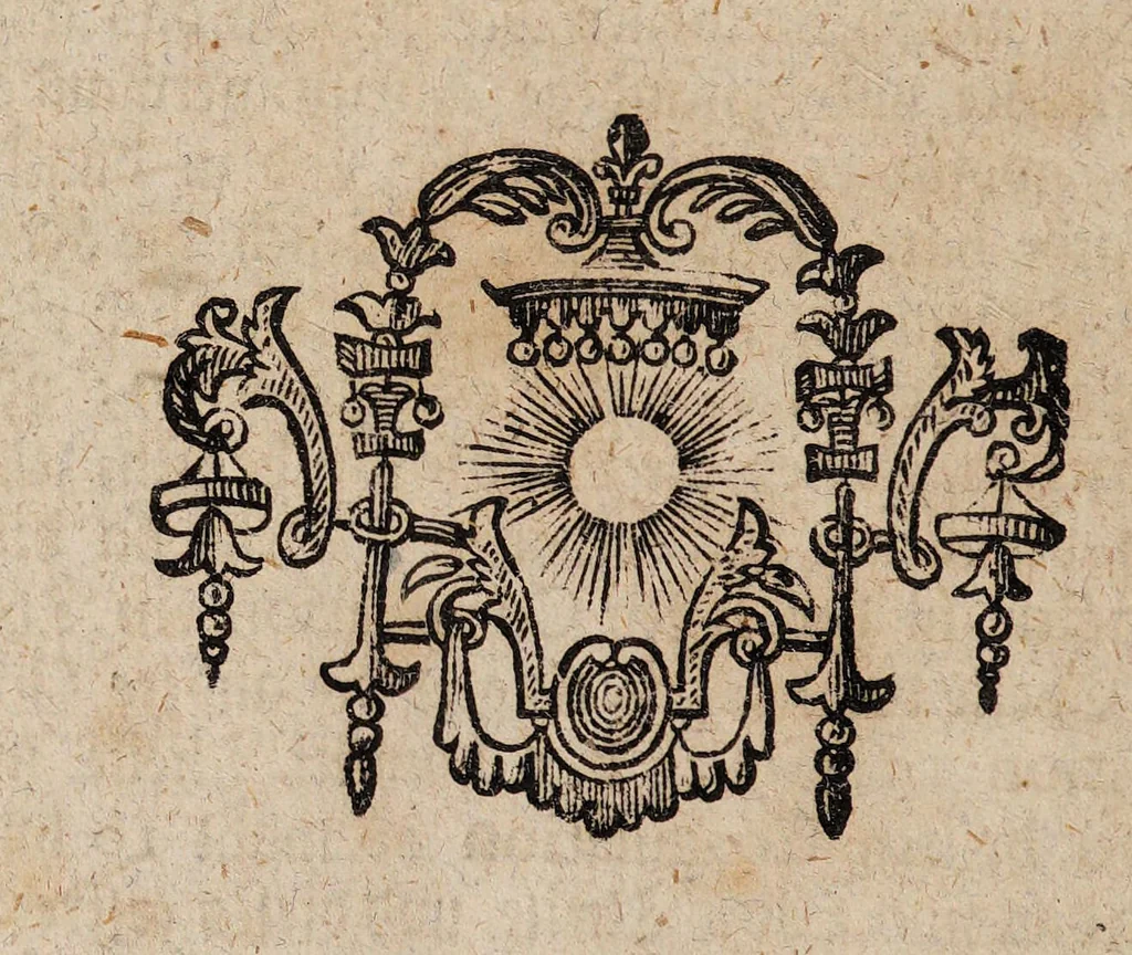 An illustration from Delarvatio tincturae philosophorum, das ist: kurtze und einfältige Erklährung des lapidis Benedicti. Worinnen die hieroglyphica Nomina Philosophorum obscura, welche die Philosophi aenigmatisch beschrieben, klar und deutlich gemachet / durch einen der wahren Philosophie Liebhabern entdecket und erkläret, der in der Wahrheit genuine Feuer-Arbeit liebet, und da es wohl heissen mag: Aut hic, aut nusquam. [Anon]., 1769, leaf 104