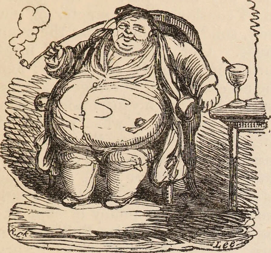 An illustration from The confessional ... An analysis of the causes and cure of melancholy, nervousness, mental and physical debility, arising from ill health, worldly anxiety ... To which is added an essay on corpulency-obesity ... A sketch of choice in marriage, phrenologically considered ... and a few comments on drunkenness / [Robert James Culverwell]., 1841, leaf 75