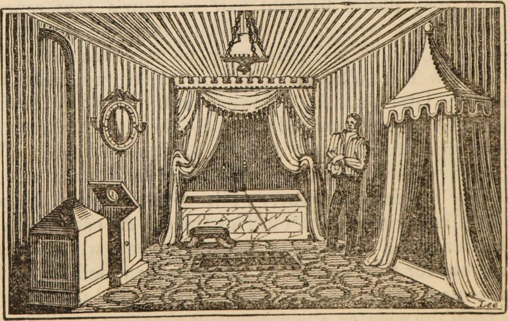 An illustration from The confessional ... An analysis of the causes and cure of melancholy, nervousness, mental and physical debility, arising from ill health, worldly anxiety ... To which is added an essay on corpulency-obesity ... A sketch of choice in marriage, phrenologically considered ... and a few comments on drunkenness / [Robert James Culverwell]., 1841, leaf 92