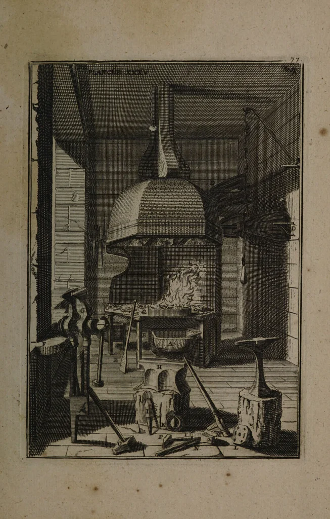 An illustration from Description abregée des principaux arts et metiers et des instrumens qui leurs sont propres. Le tout détaillée par figures / [Anon]., 1743, leaf 129