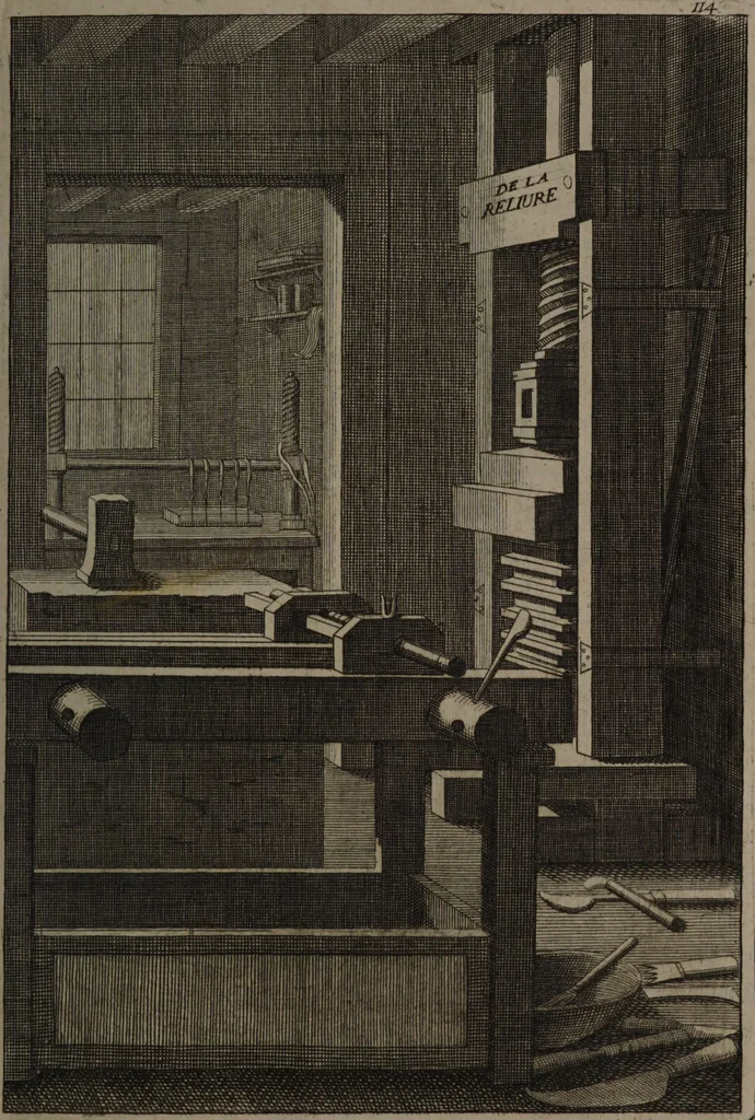 An illustration from Description abregée des principaux arts et metiers et des instrumens qui leurs sont propres. Le tout détaillée par figures / [Anon]., 1743, leaf 195