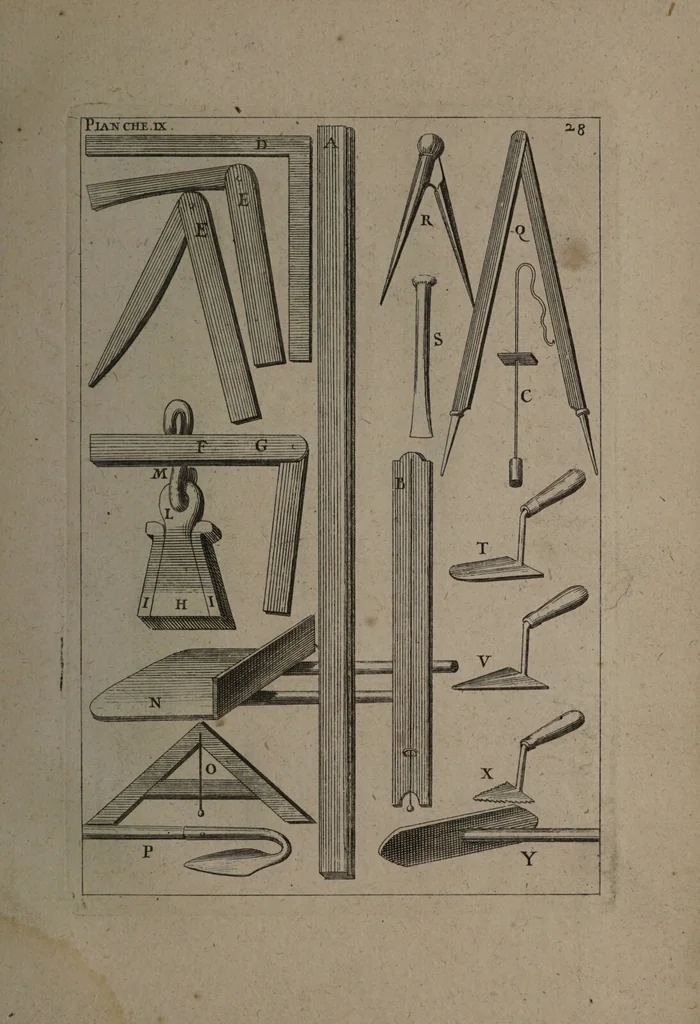 An illustration from Description abregée des principaux arts et metiers et des instrumens qui leurs sont propres. Le tout détaillée par figures / [Anon]., 1743, leaf 41